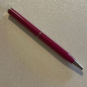Coach Pink Slim Ballpoint Pen with Silver Accents